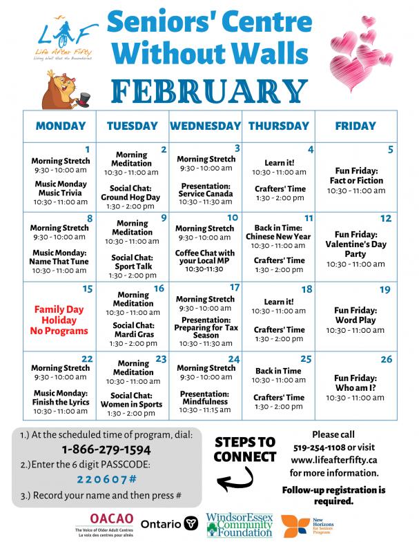 FREE Programs in February